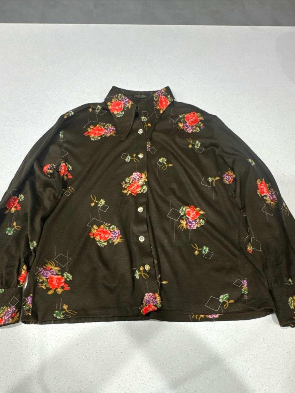 Claude Lérins vintage floral print blouse